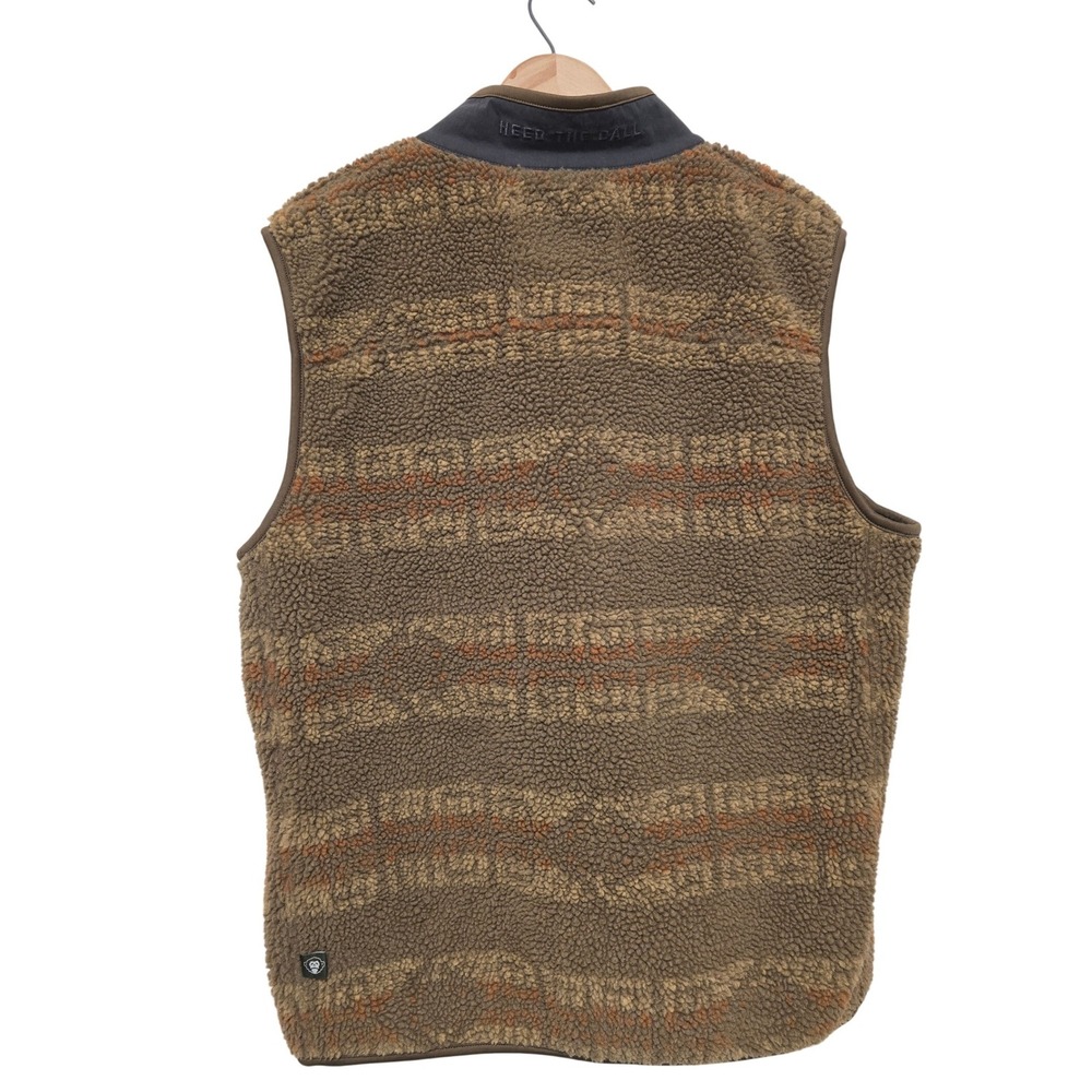 Howler Brothers Chisos Fleece Vest Mens Brown Size Large Full Zip Gilet - Picture 8 of 9
